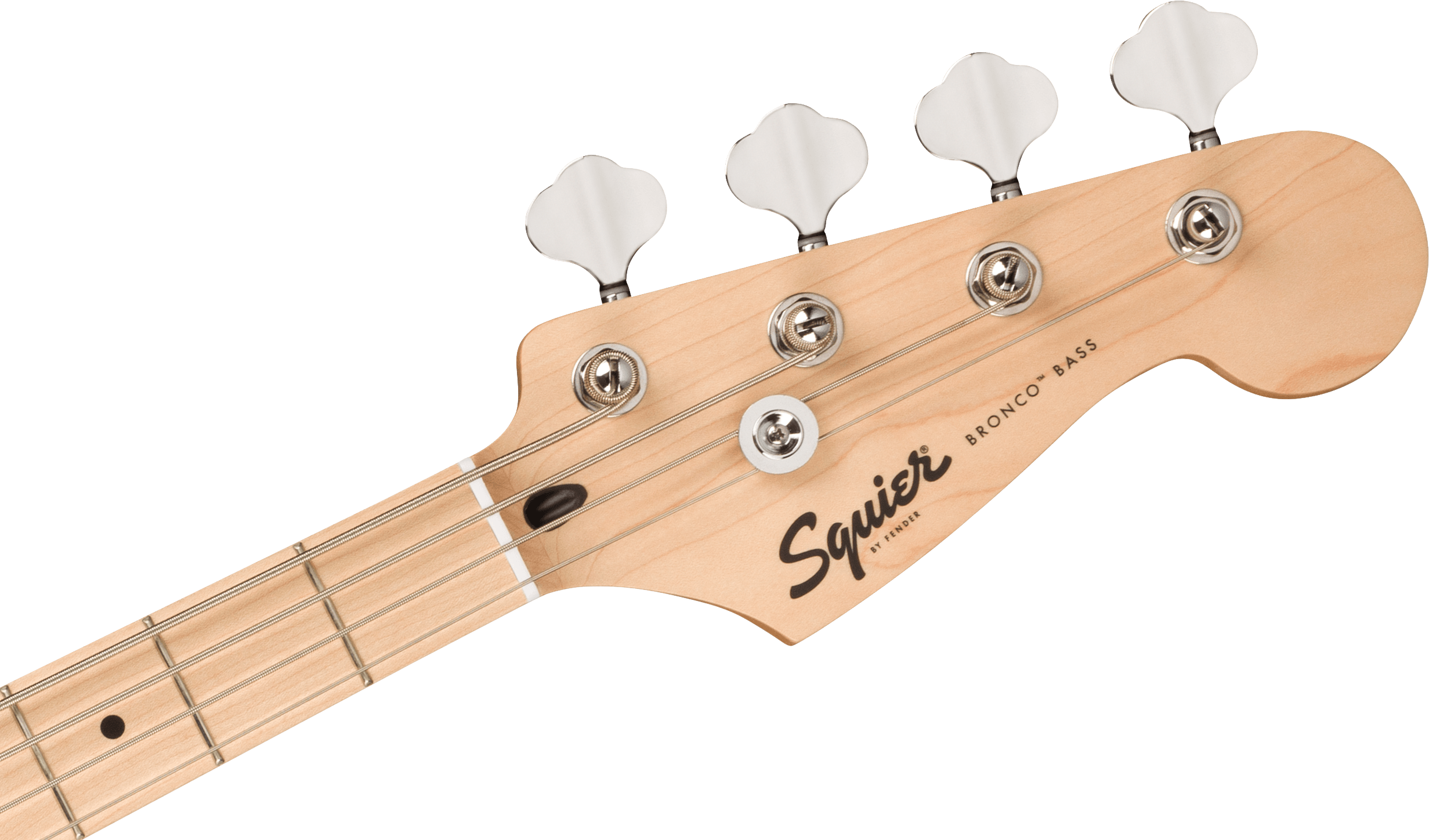 Sonic™ Bronco™ Bass, Maple Fingerboard, White Pickguard, Tahitian Coral