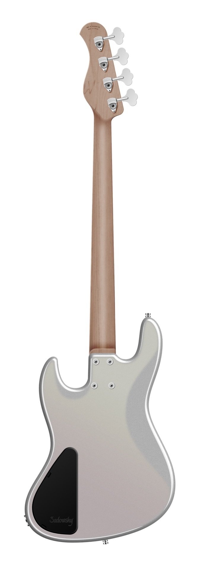MetroExpress 21-Fret Hybrid P/J Bass, Morado Fingerboard, 4-String - Solid Silver Sparkle Metallic H