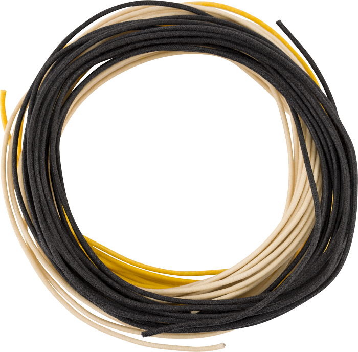 Pure Vintage Cloth Wire 22 AWG Black White Yellow 15'