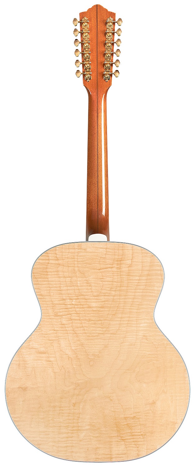 Akustikgitarre, Gitarrenrückseite, Ahornholz, Naturfarben, 12-saitig