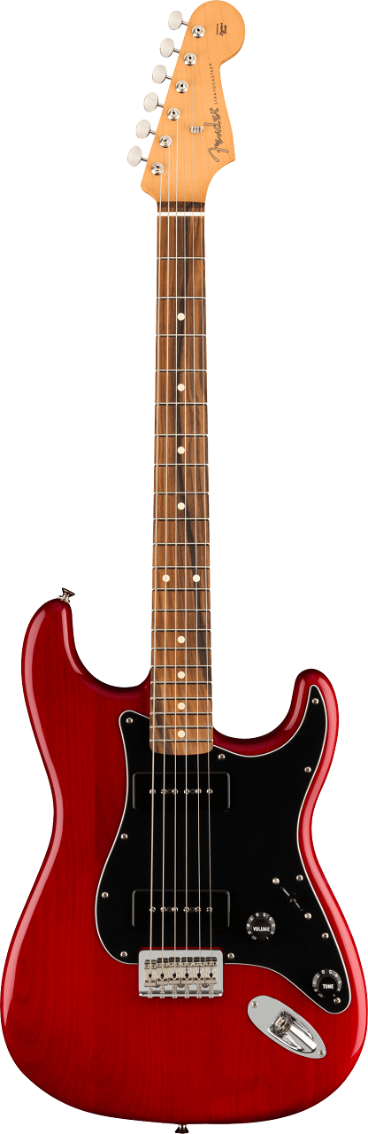 Noventa Stratocaster®, Pau Ferro Fingerboard, Crimson Red Transparent