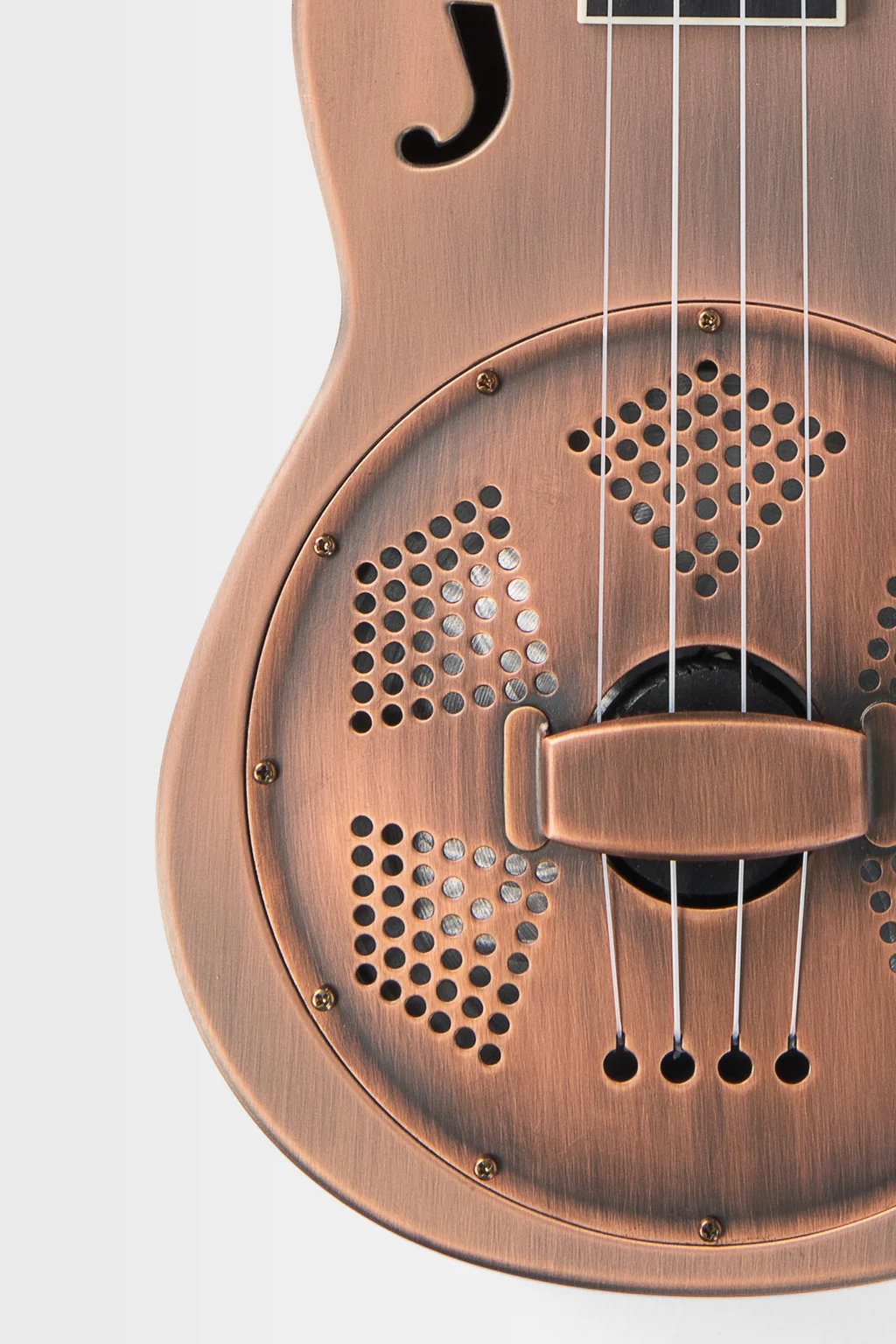 Raw Copper Baritone Resonator Ukulele