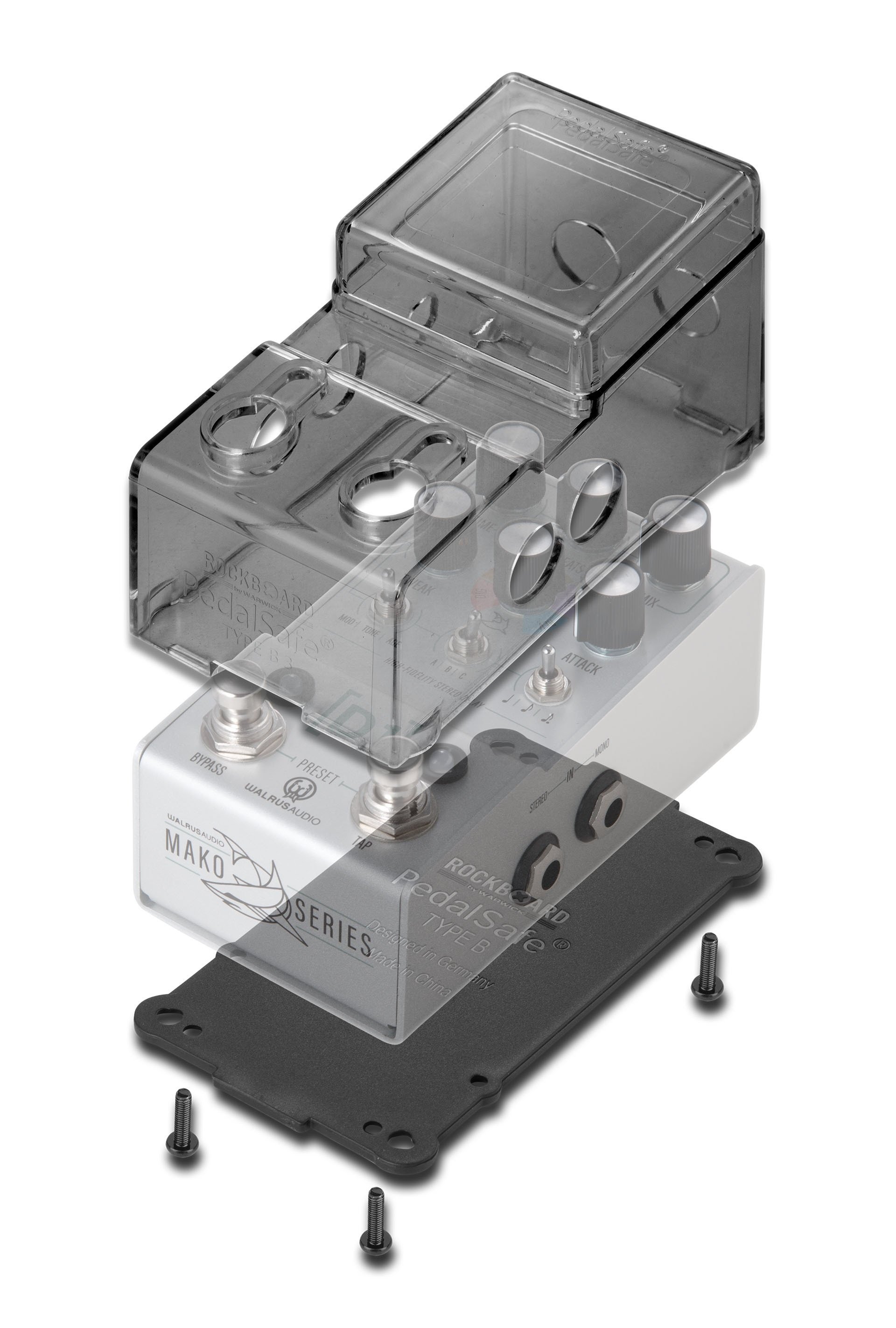 PedalSafe Type B3 - Protective Cover and Universal Mounting Plate for WALRUS MAKKO D1 pedals