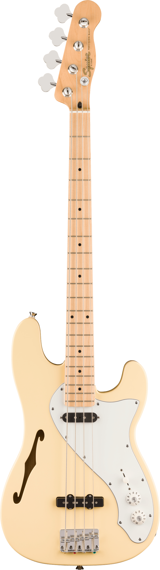 Paranormal Precision Bass Thinline SJ Vintage White 