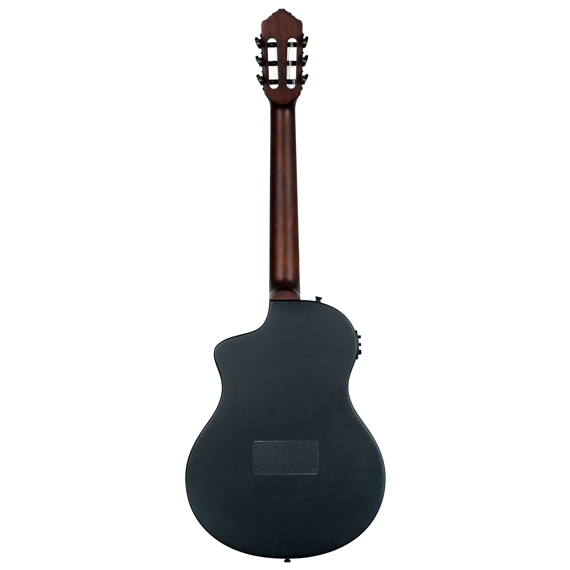 TourPlayer DeLuxe Nylon String Gitarre - Fichte Schwarz + Bag