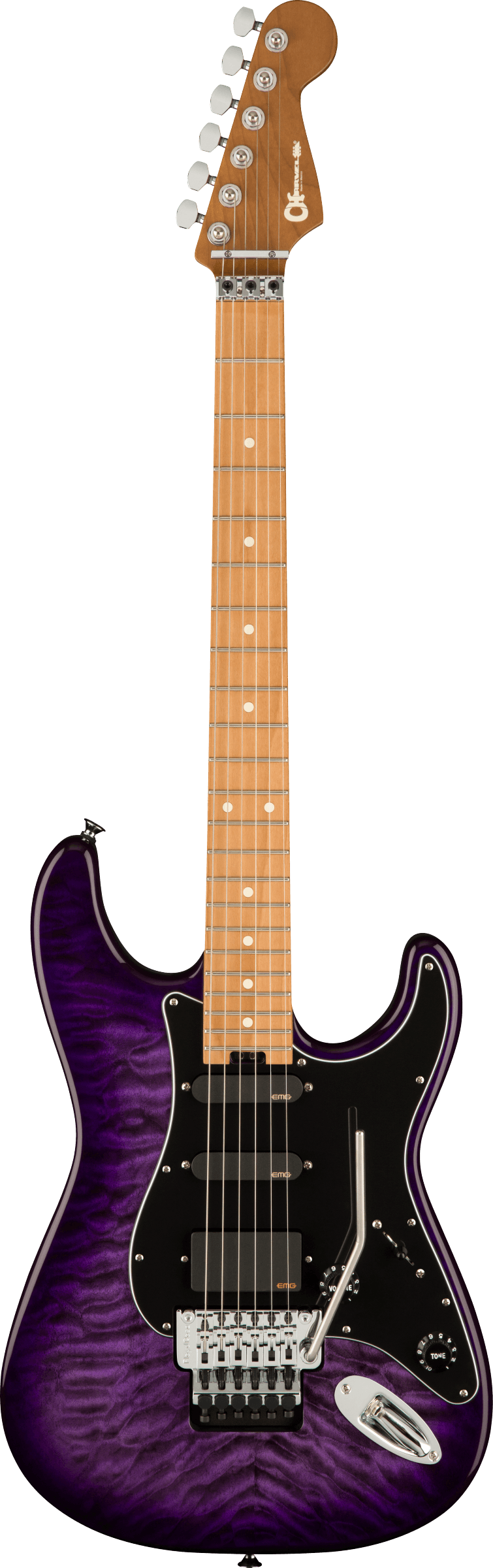 Marco Sfogli Signature Pro-Mod So-Cal Style 1 HSS FR CM QM,Transparent Purple Burst