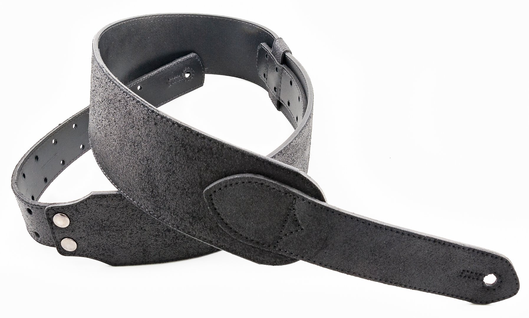 Fuzzy Black Guitar Strap