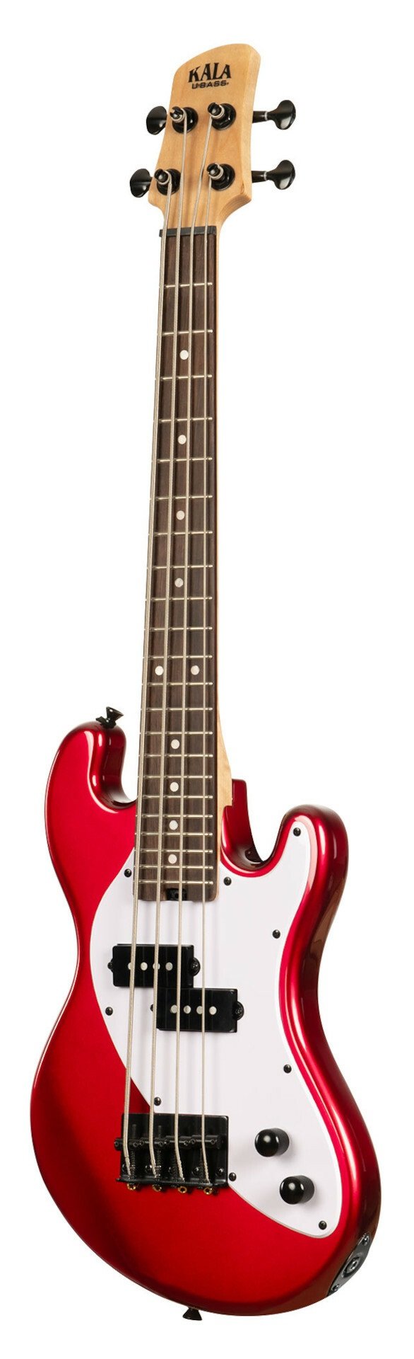 U-Bass Solid Body 4-String Candy Apple Red Fretted with Bag