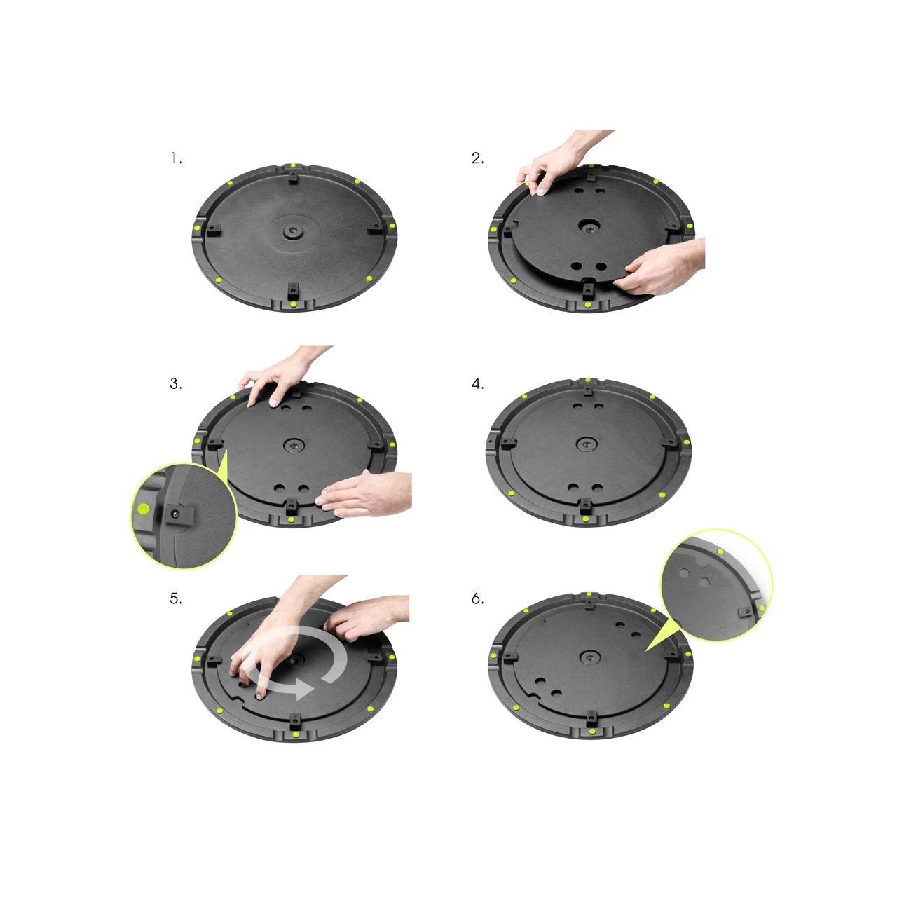 Gravity WB 123 B - Tellerfuß für M20-Distanzrohre