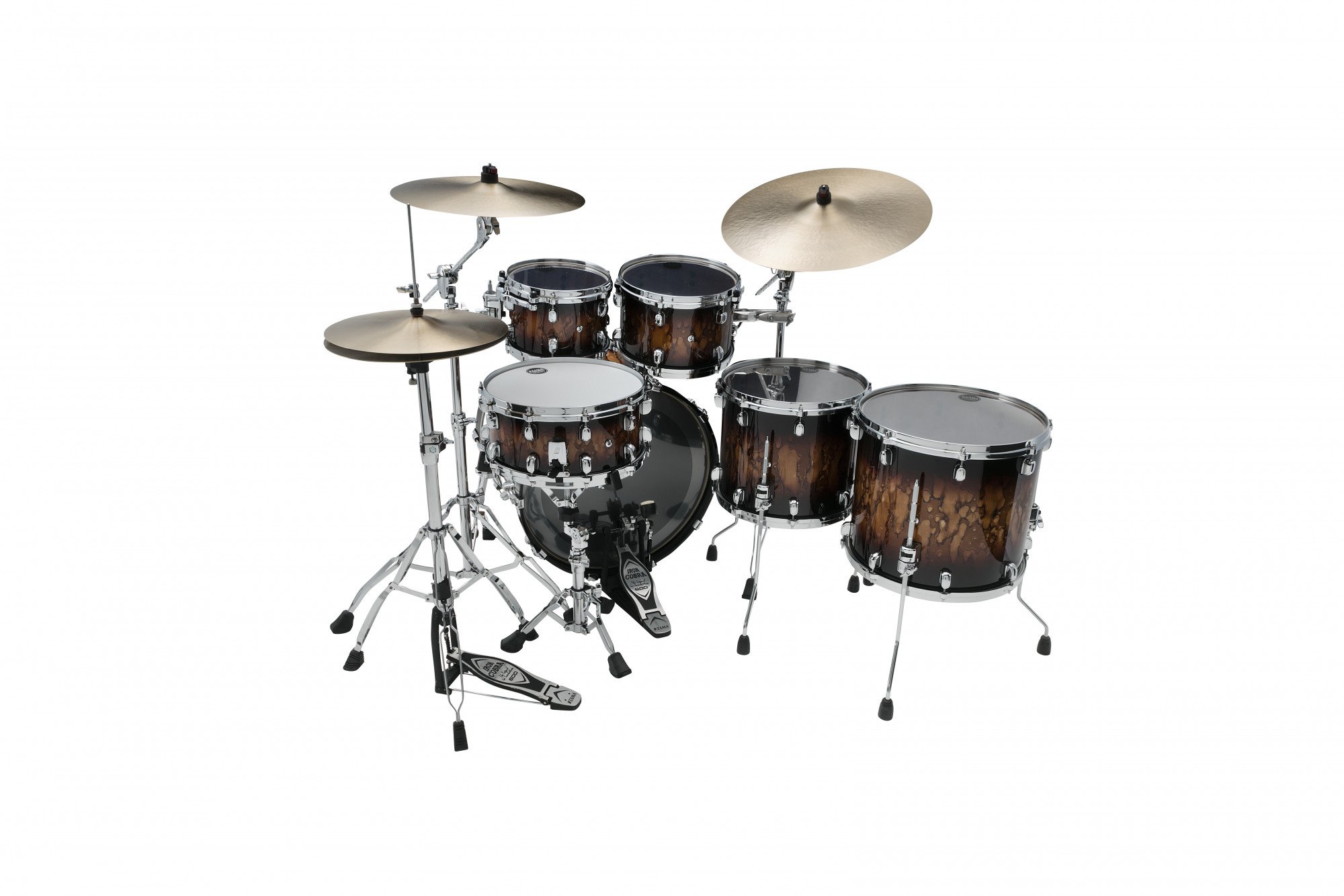 Starclassic Lacquer Walnut/Birch Shell Kit 5 tlg. - Molten Brown Burst