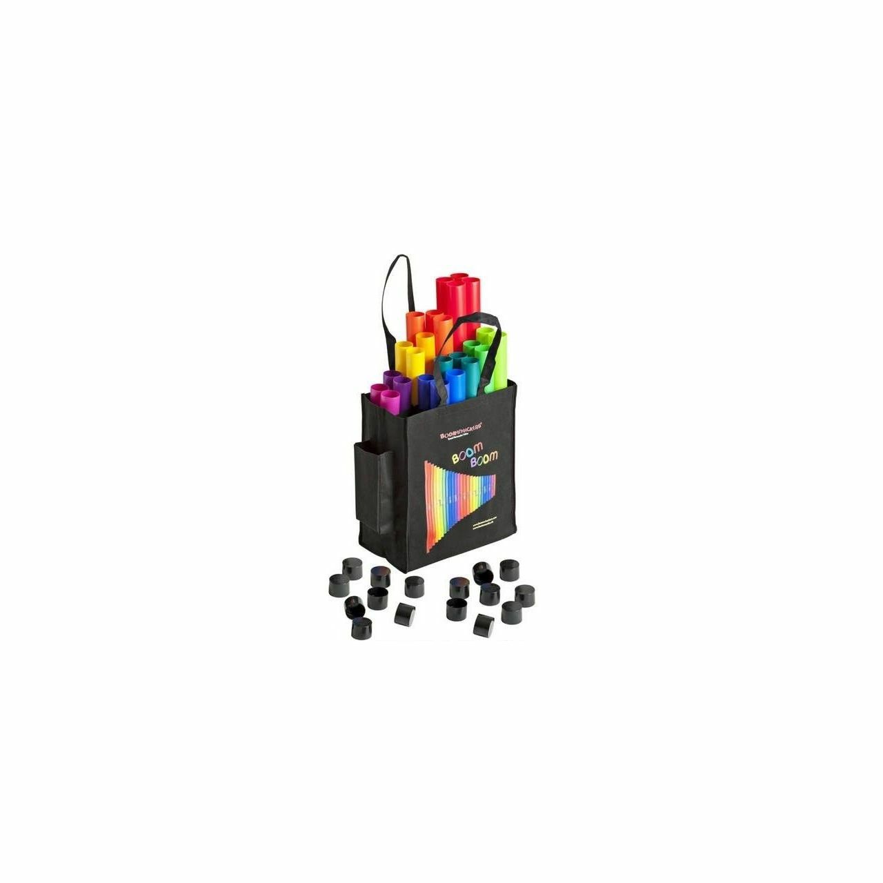Boomwhacker-Set, Musikinstrumente, bunte Klangröhren, Tragetasche, Kunststoff