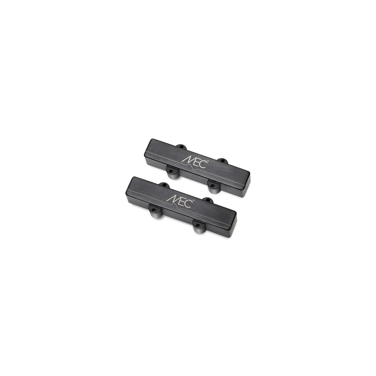 Active Metal Cover J-Bass Pickup Set, 4-String - Brushed Black Chrome