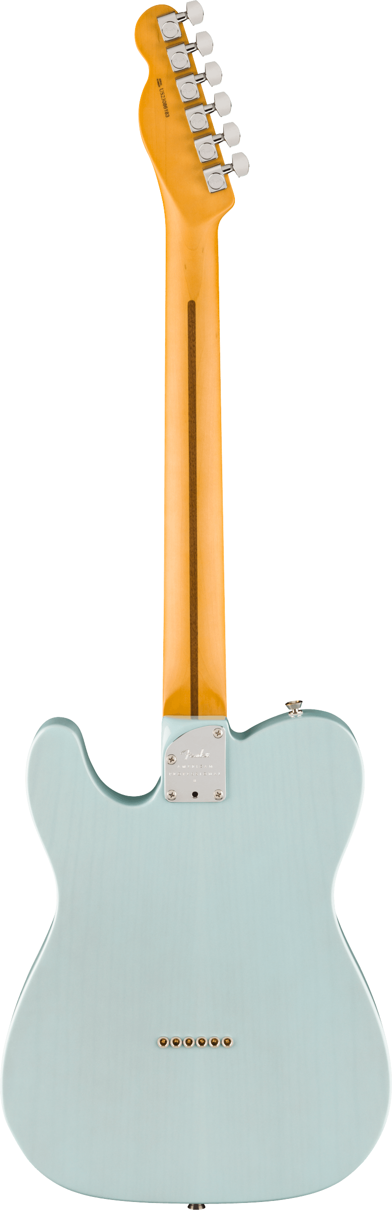 American Professional II Telecaster® Thinline, Maple Fingerboard, Transparent Daphne Blue