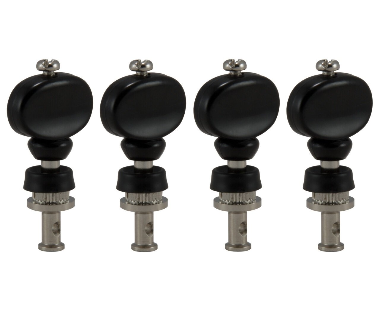 3B Champion Ukulele Pegs with Black Button 4 pcs. Nickel