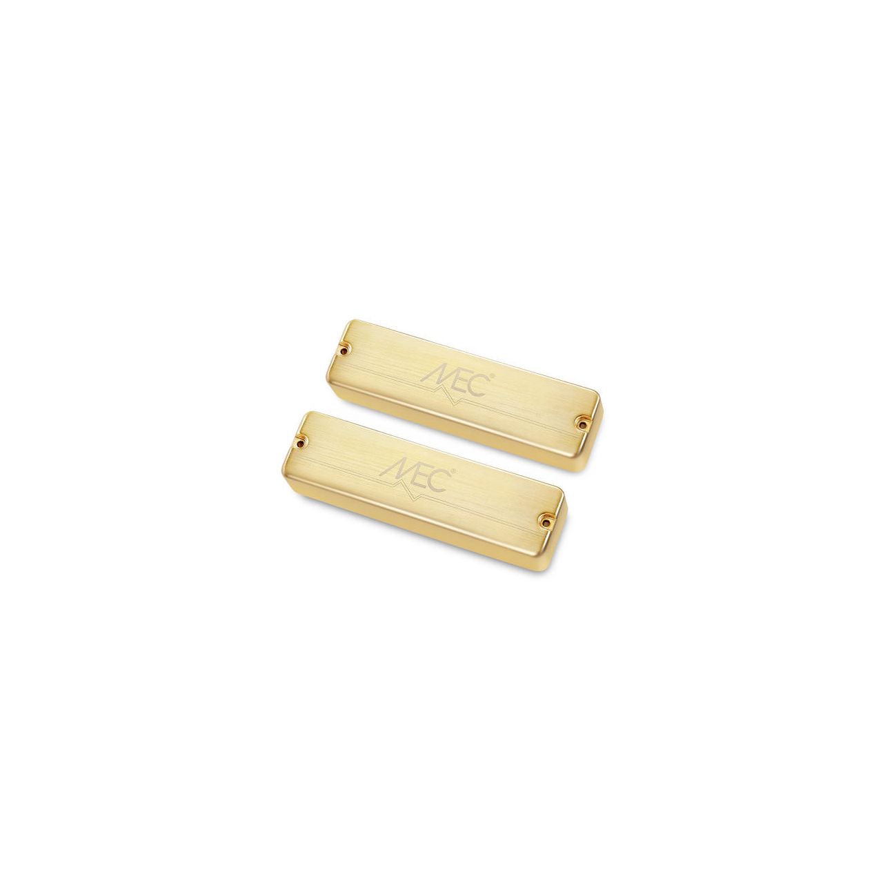 Soapbar Humbucker Bass Pickup Set, Metal Cover, 6-String - Brushed Gold 