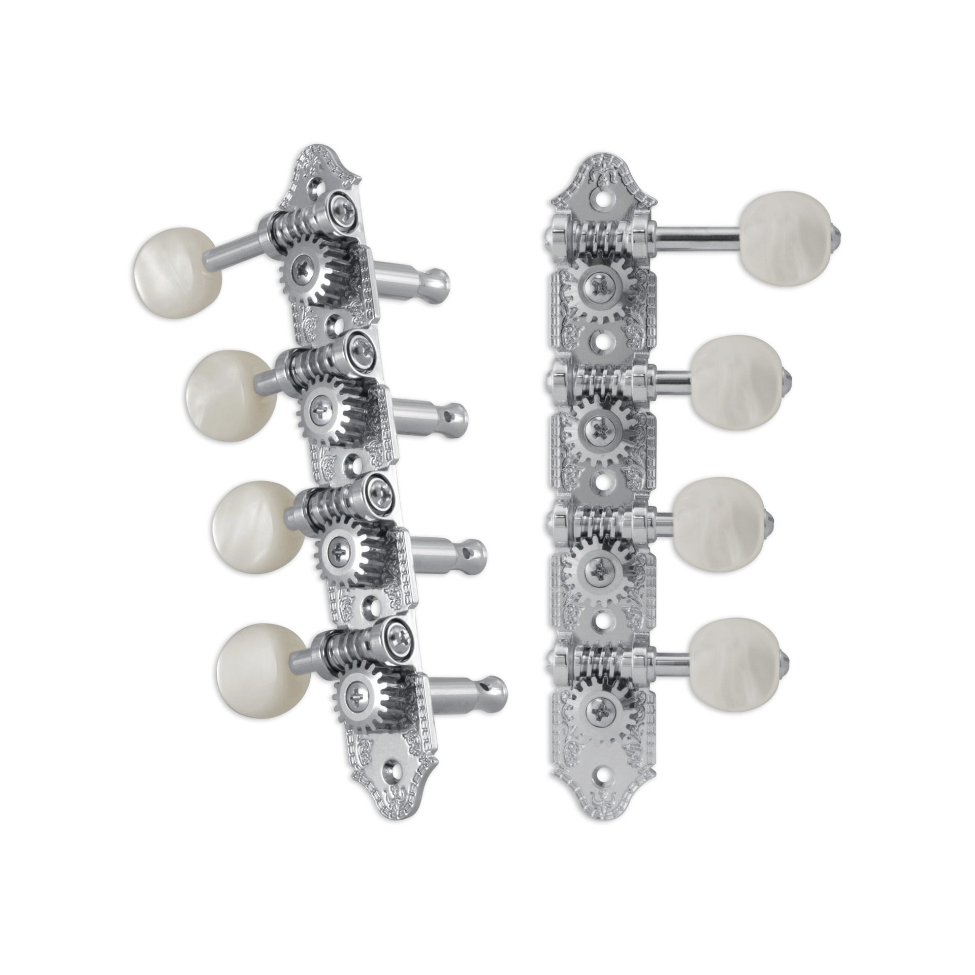 409FVC Professional Mandolin Vintage "F"-Style Machine Heads with Pearloid Button - Standard, 4 + 4 