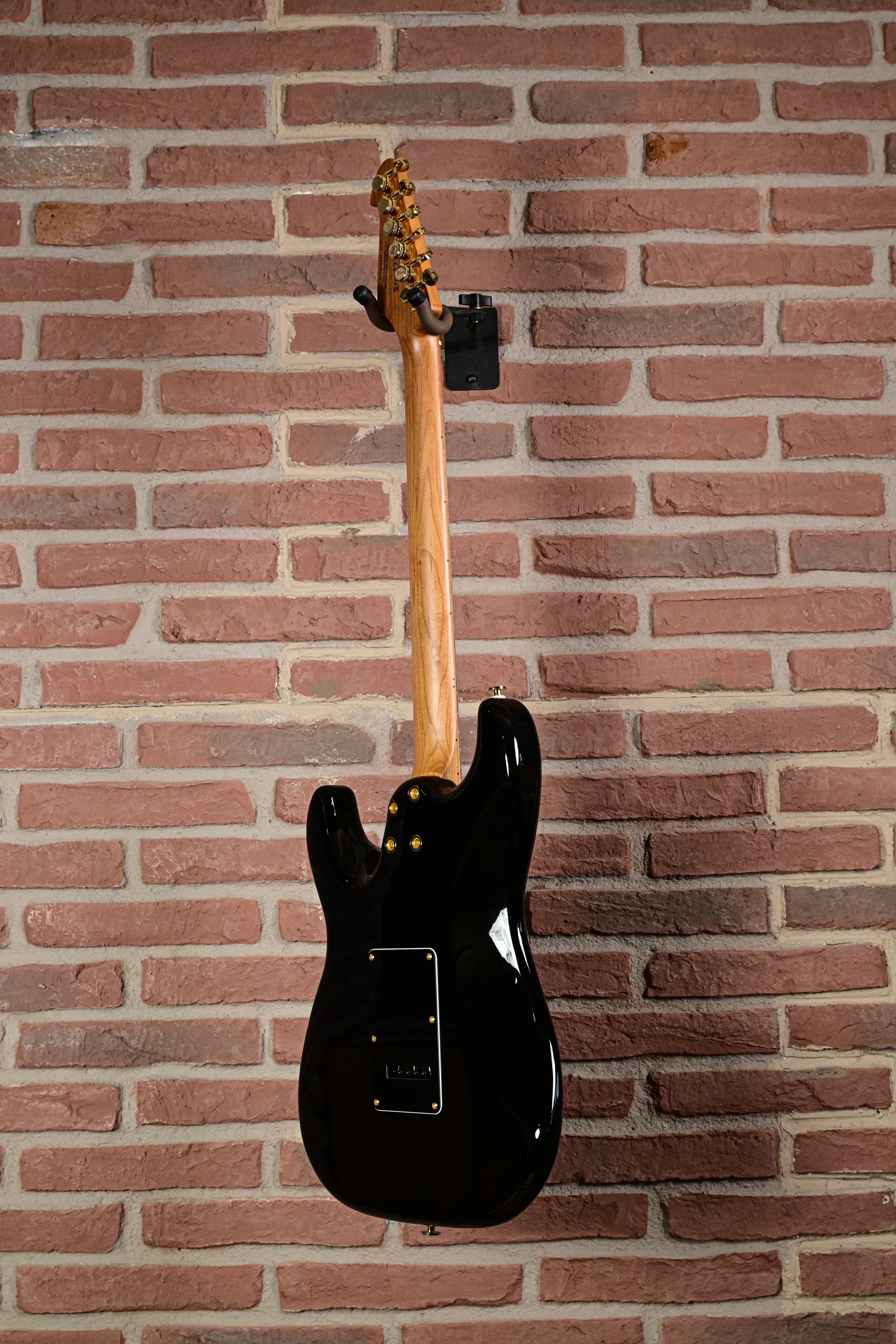 KS-Deluxe Gold Maple SSH Black E-Gitarre