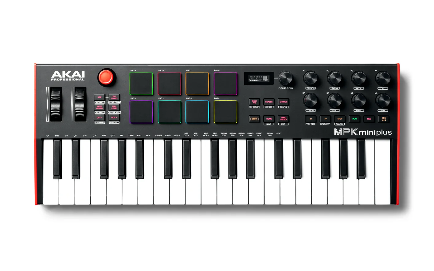 Akai MPK Mini Plus Nahaufnahme der Mini-Tastatur