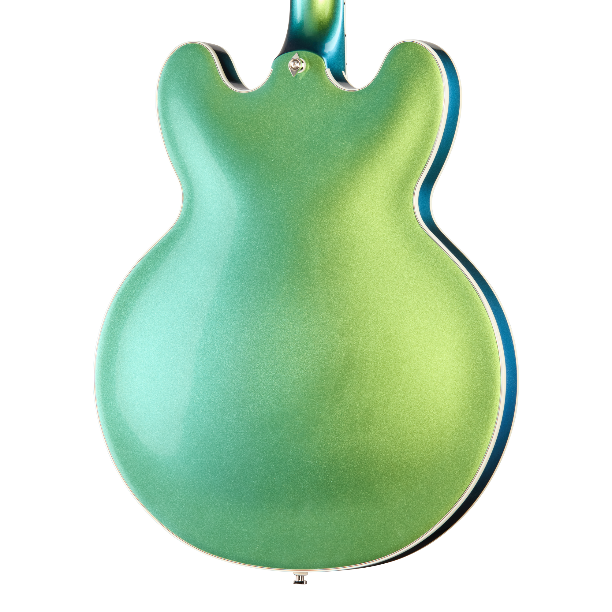 E-Gitarre, Hollowbody-Gitarre, Grün, Metallic-Lackierung, Doppel-Cutaway