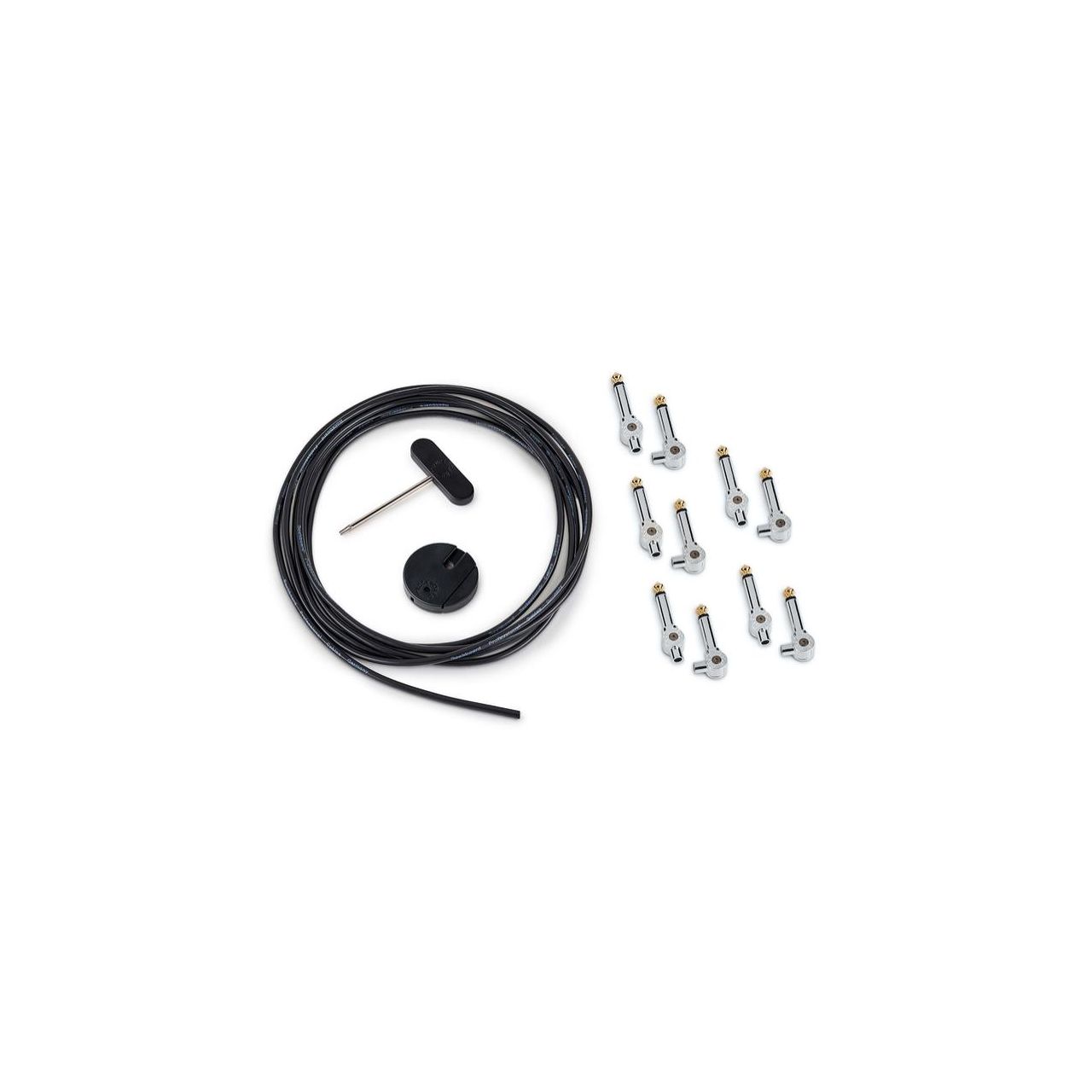 PatchWorks Solderless Patch Cable Set - 3 m / 9.8 ft. Cable + 10 Plugs - Chrome
