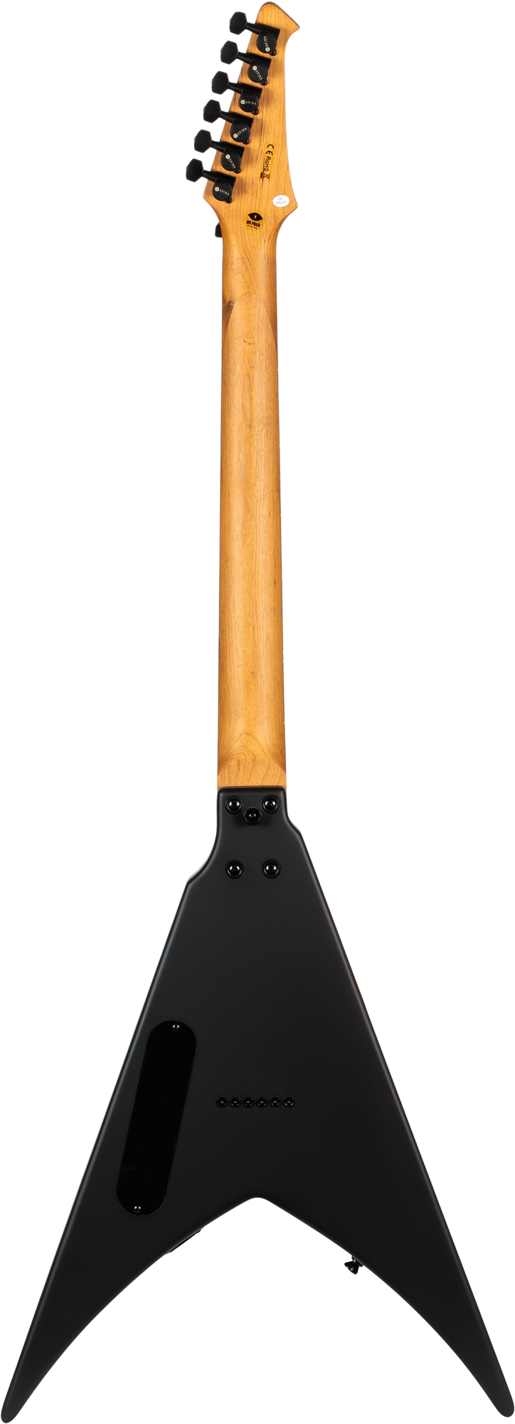 Spira V-400 MBK – Rückseite der E-Gitarre mit ergonomischer Form