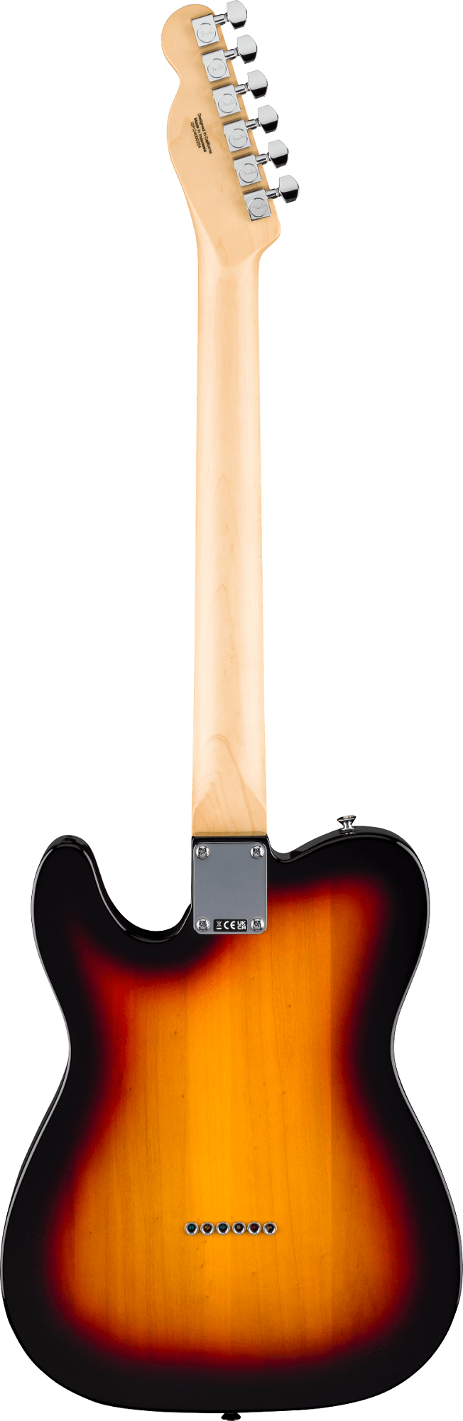 Fender Standard Telecaster Rückseite mit String-Through-Body Design