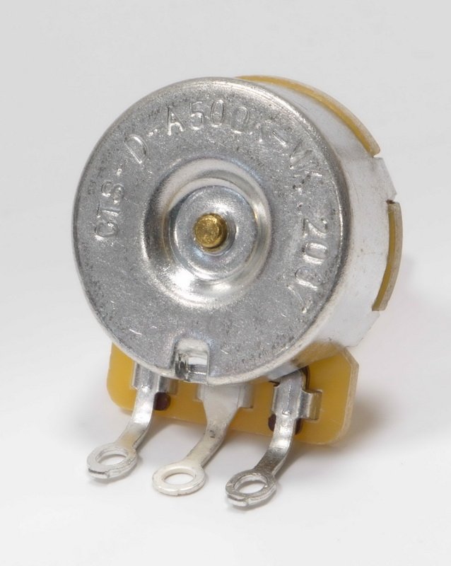 CTS 500K Dimple Vintage Audio Taper (LOG) Gitarrenpotentiometer, Riffelachse