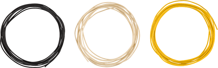 Pure Vintage Cloth Wire 22 AWG Black White Yellow 10'
