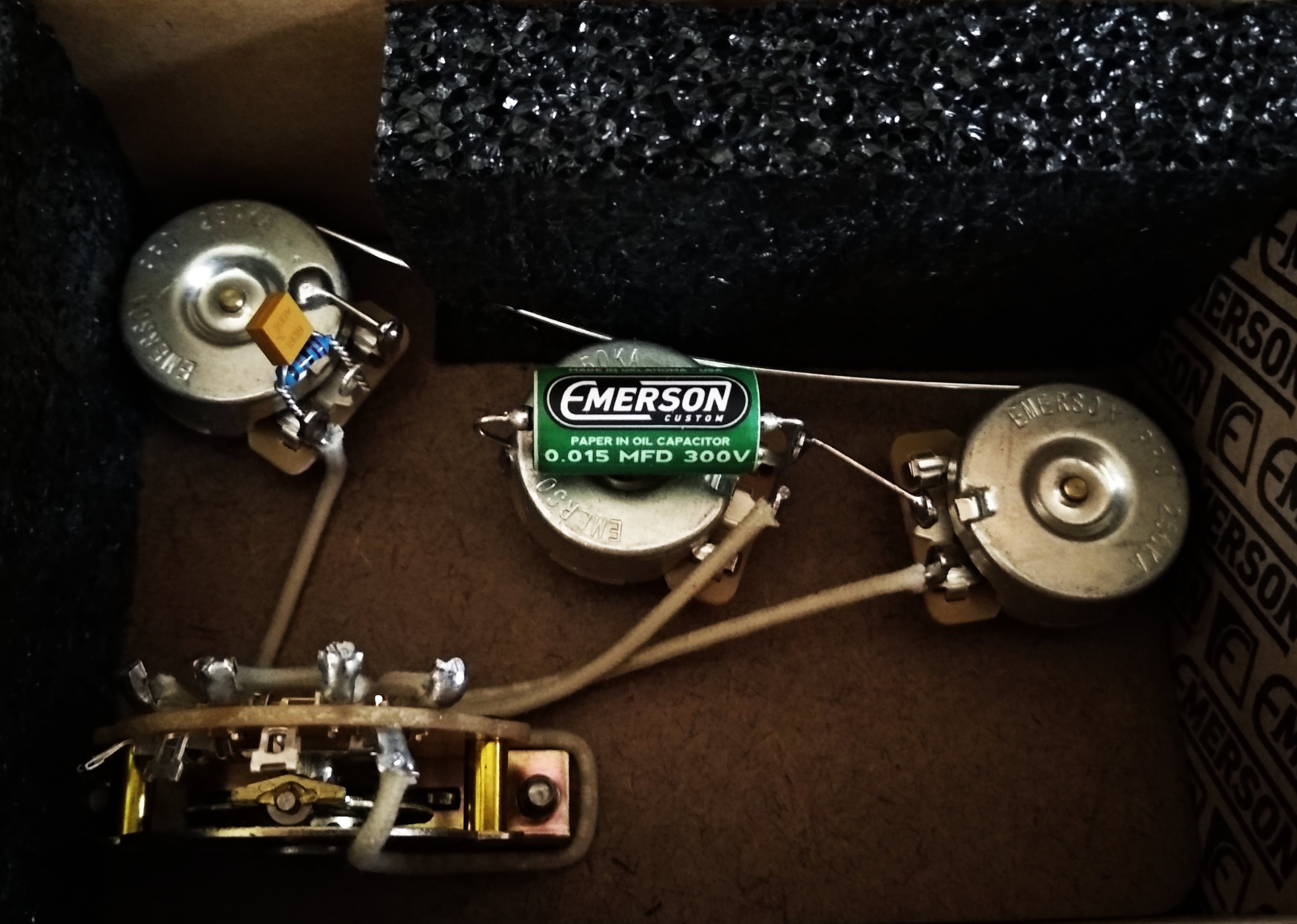 5-Way Stratocaster Prewired Kit (250K Ohm Pots & 0,047mf Capacitor)