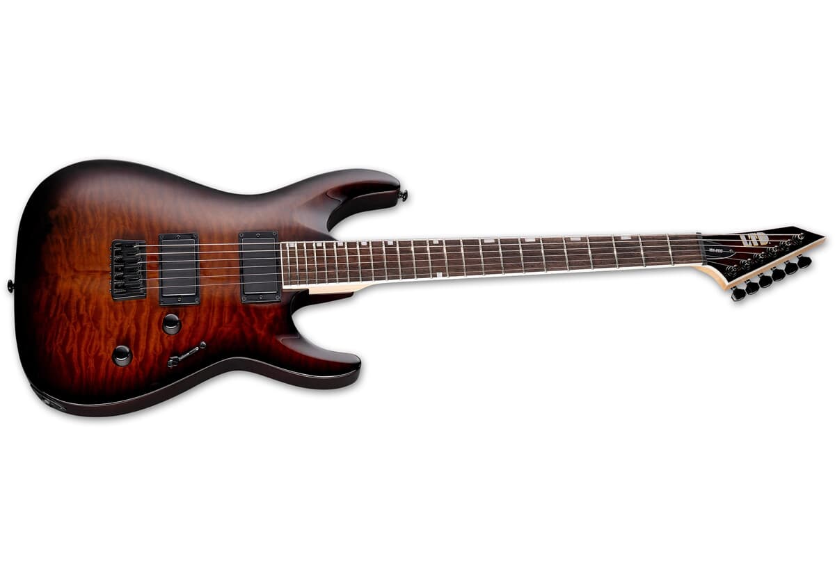 MH-200HT QM Dark Brown Sunburst E-Gitarre