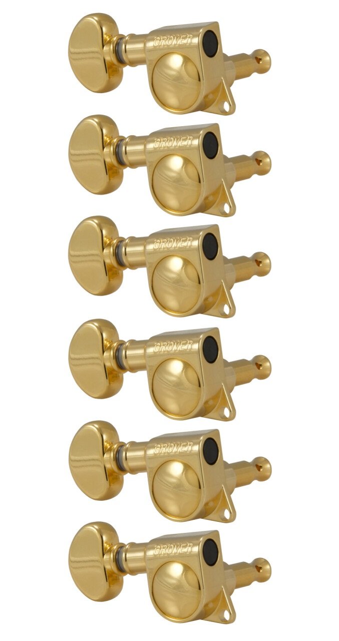 305GL6 Mid-Size Rotomatics with Round Button - Guitar Machine Heads, 6-in-Line, Lefthand, Treble Sid