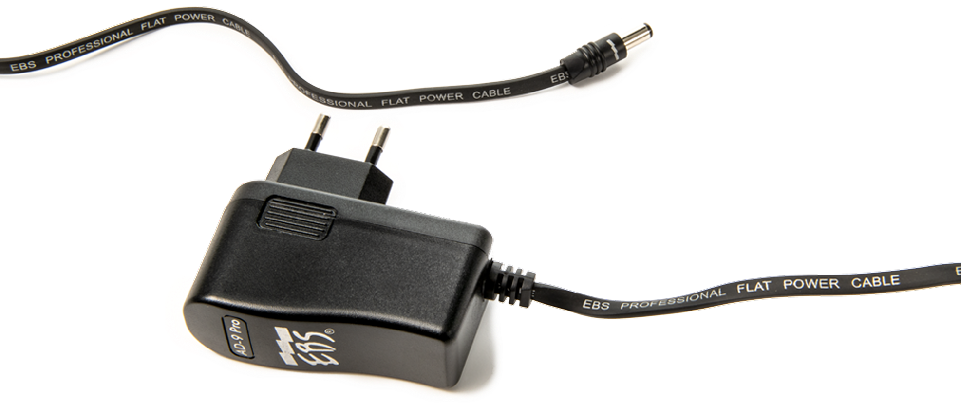 Netzteil, Flachkabel, Eurostecker, Hohlstecker, Schwarz