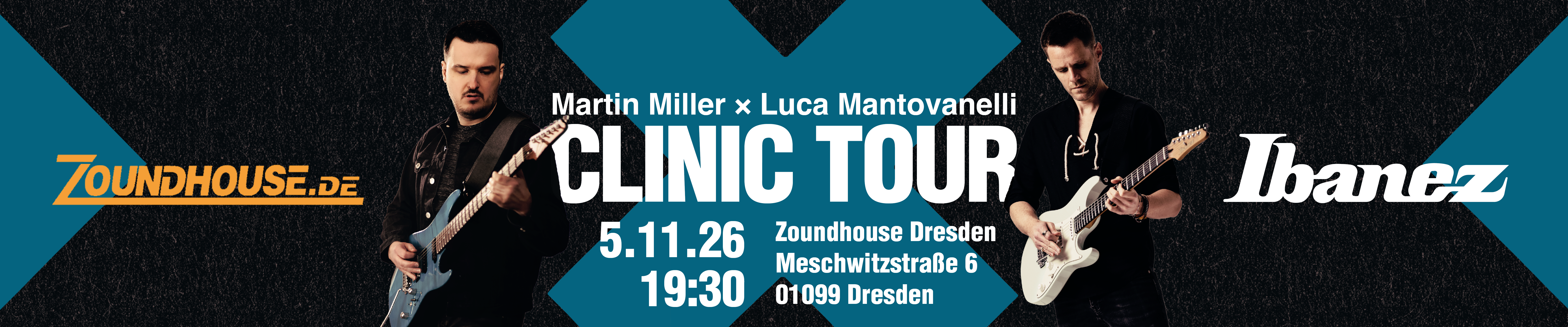 Ticket:  Clinic mit Martin Miller & Luca Mantovanelli in Dresden