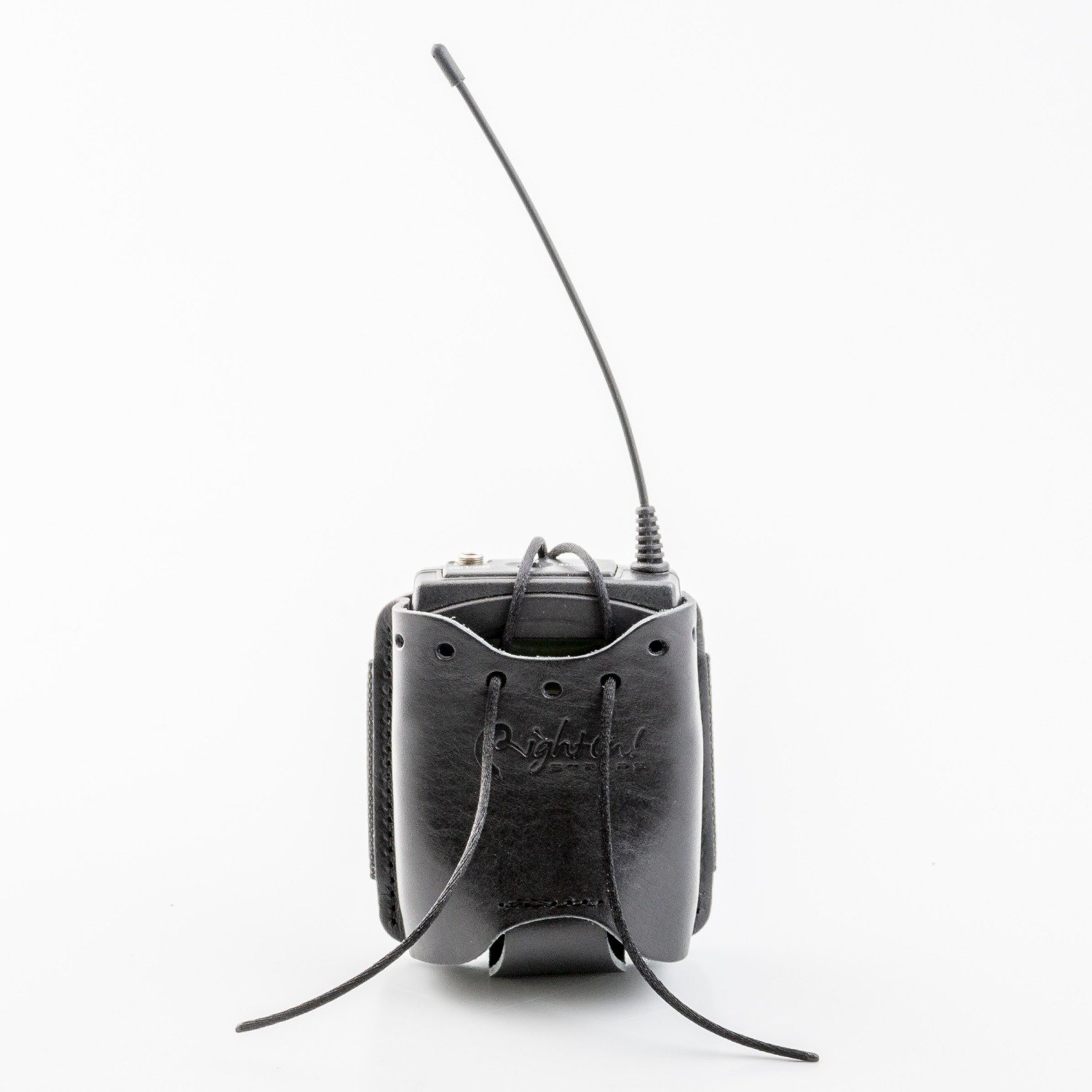Wireless Pocket In-Ear transmitter Leather-Pouch Black