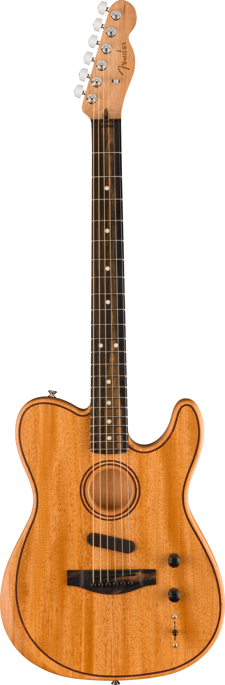 American Acoustasonic® Telecaster® All-Mahogany, Ebony Fingerboard, Natural