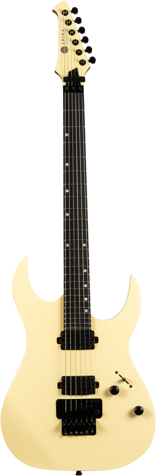 Elektrische Gitarre Spira S-420 AWH mit einem Aged White Korpus und glänzender Oberfläche