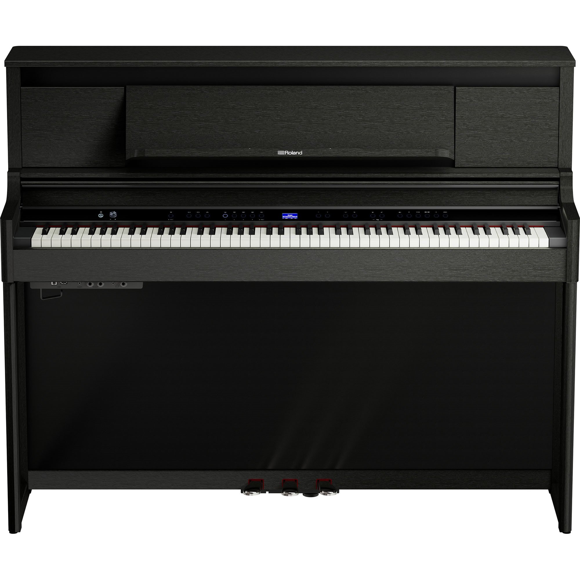 Detailansicht der Hybrid Grand Tastatur des Roland LX-6 CH mit elfenbeinartiger Oberfläche
