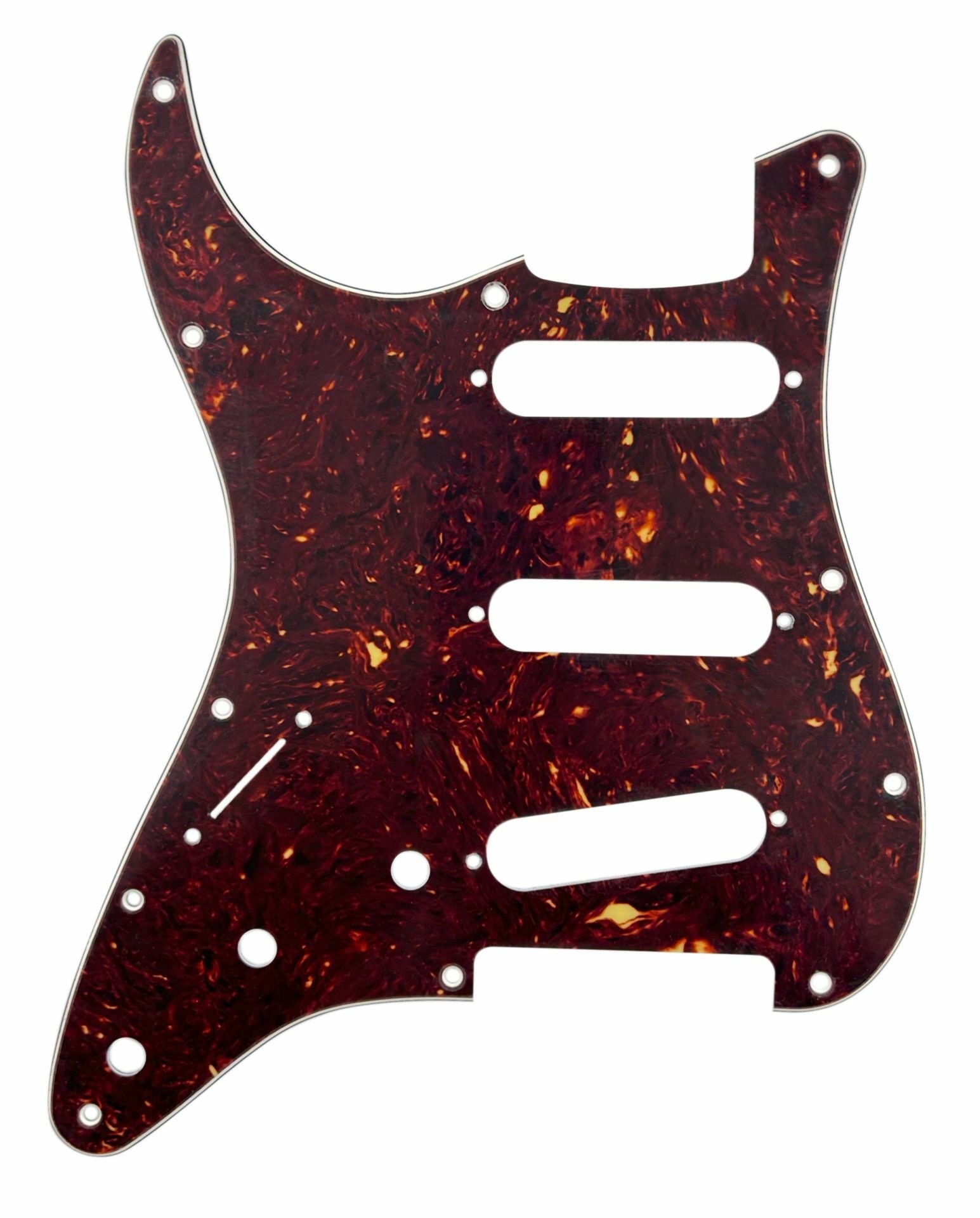 ST-Style SSS Pickguard (DPP ST BWB SSS LH), Tortoise, Lefthand