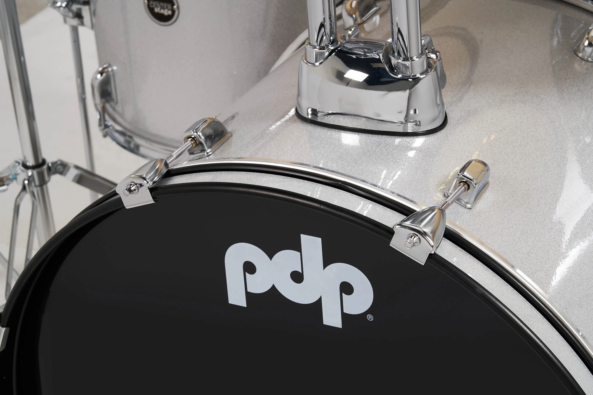  PDP Center Stage Diamond  5-tlg. Drumset White Sparkle
