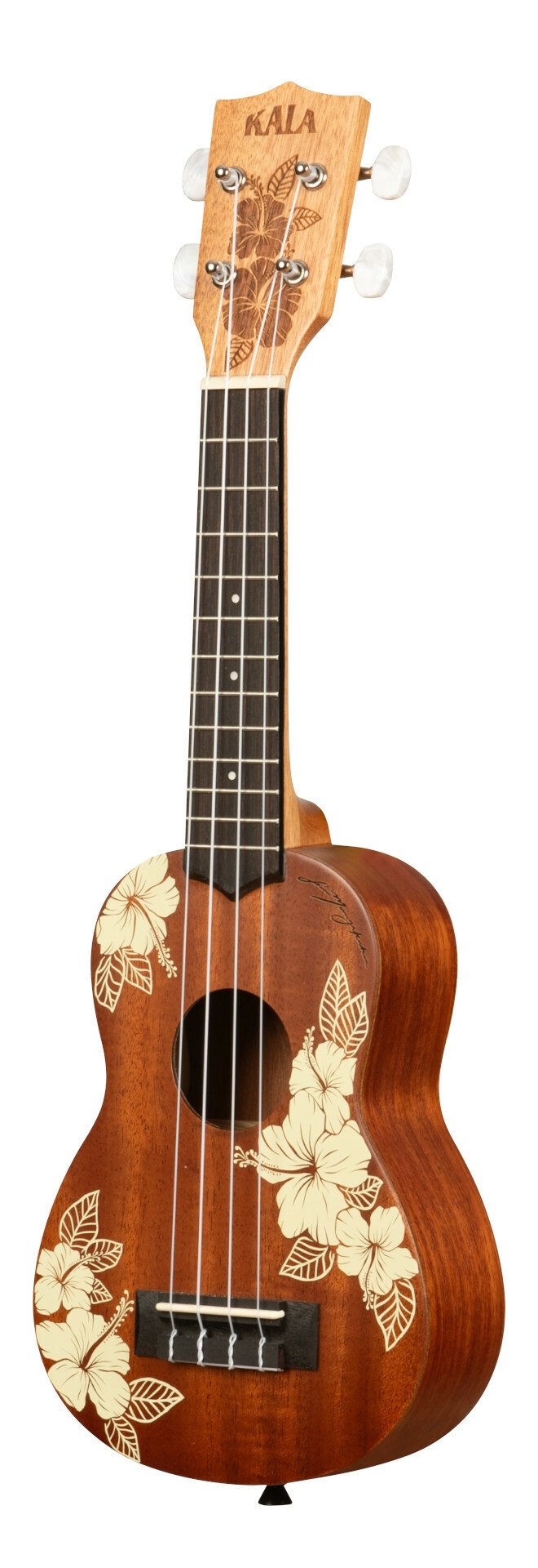 KA-HIBISCUS-S - Hibiscus Mahogany Soprano Ukulele, with Bag