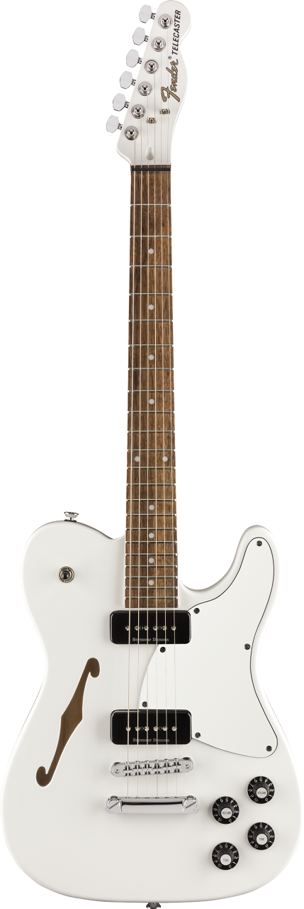 Jim Adkins JA-90 Telecaster® Thinline, Laurel Fingerboard, White