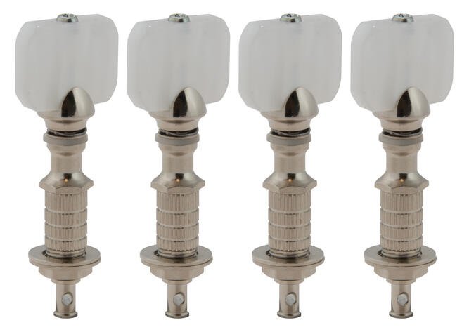 885N Perma Tension Banjo Pegs with Square Pearloid Button - 4 pcs. - Nickel
