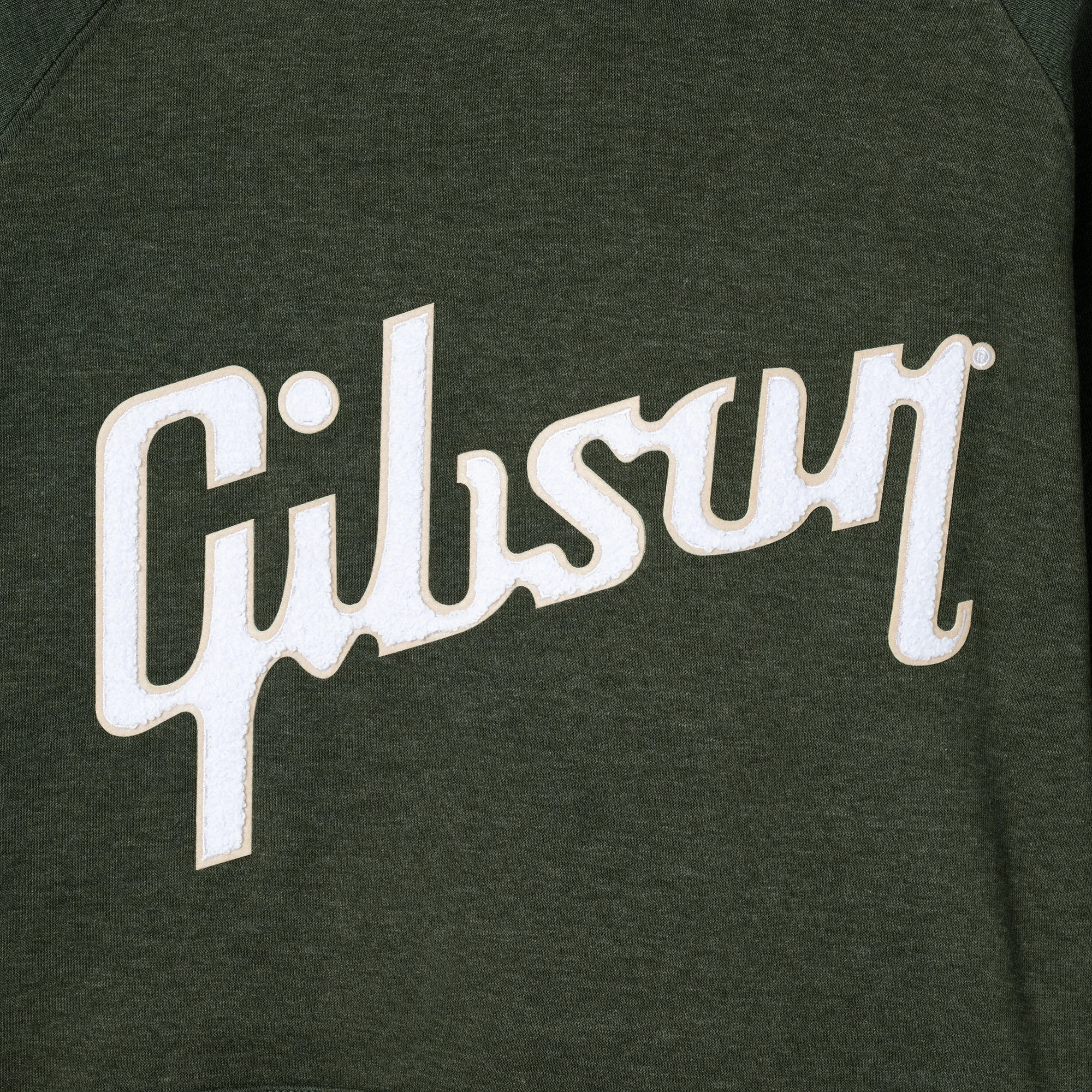 Hoodie Chenille Logo Heather Green  Small