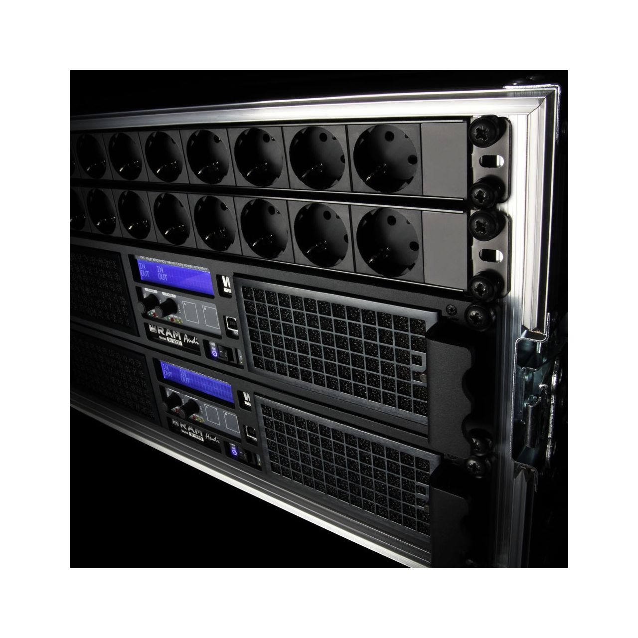 19" Parts 87471 USB - 8-fach 19" Steckdosenleiste mit Schalter und 2 USB-Ladebuchsen