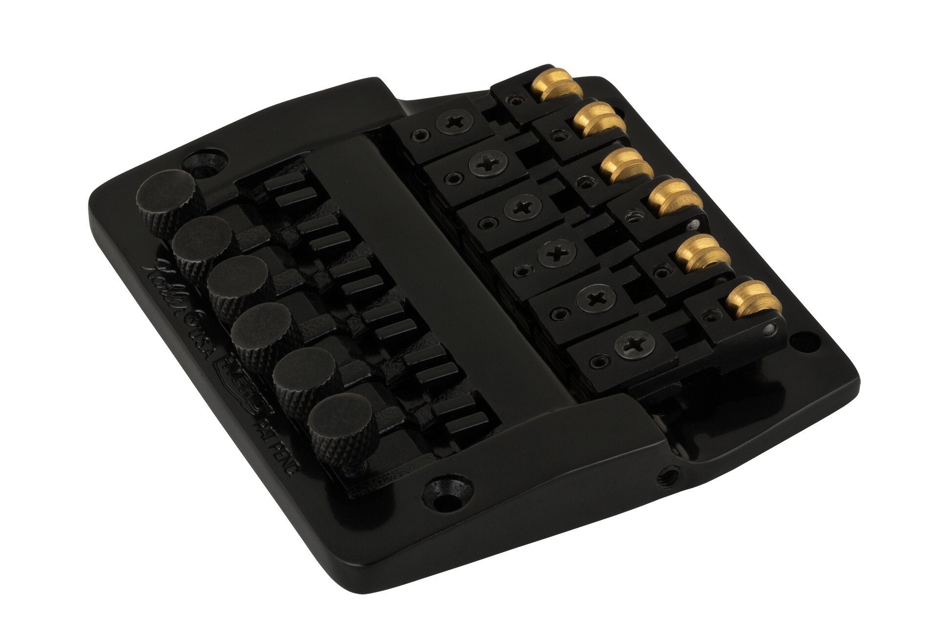 7330 - Hybrid Fixed Bridge (Fine Tuning, Brass Saddles) - Black