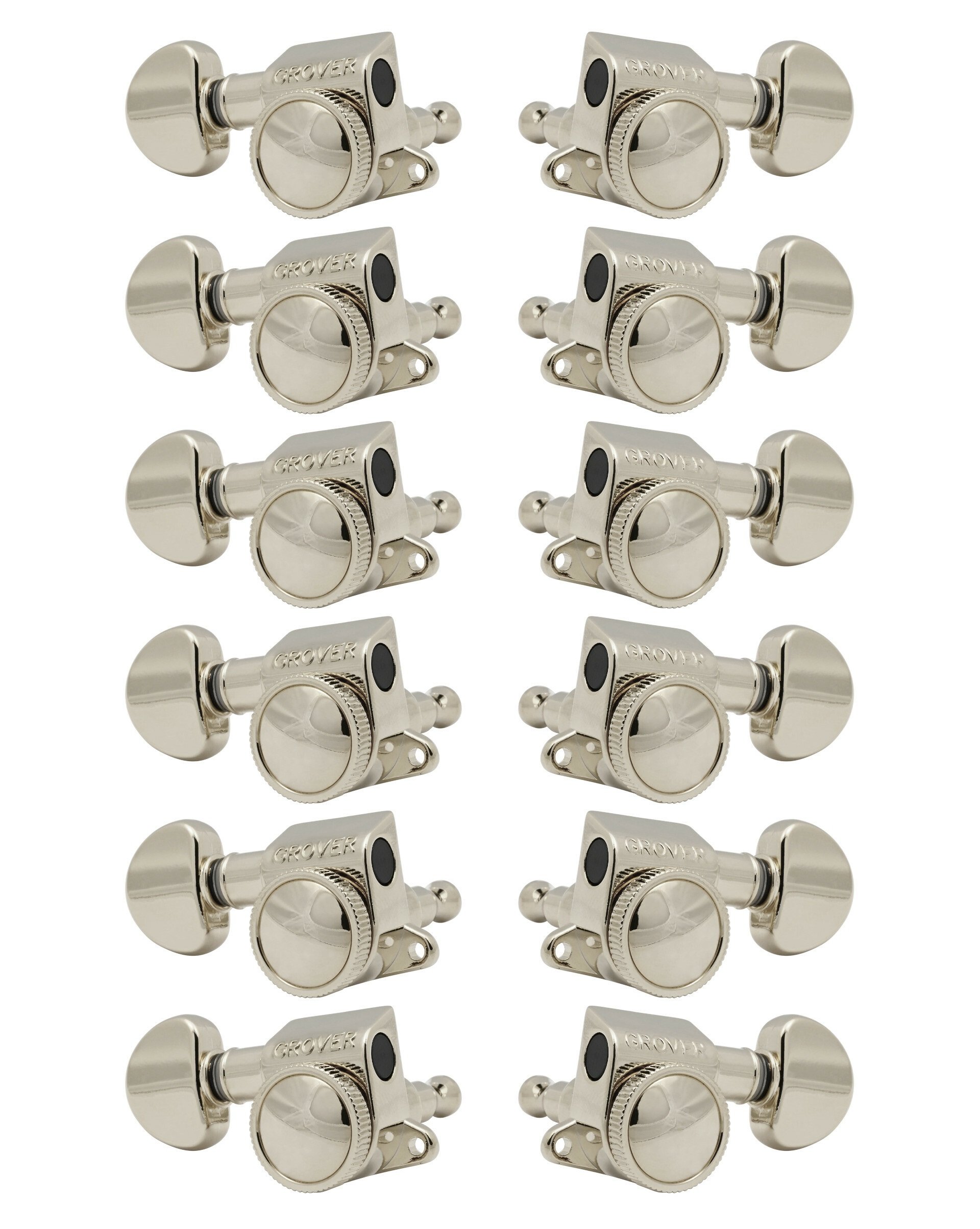 505N12 Mini Roto-Grip Locking Rotomatics - 12-String Guitar Machine Heads, 6 + 6 - Nickel