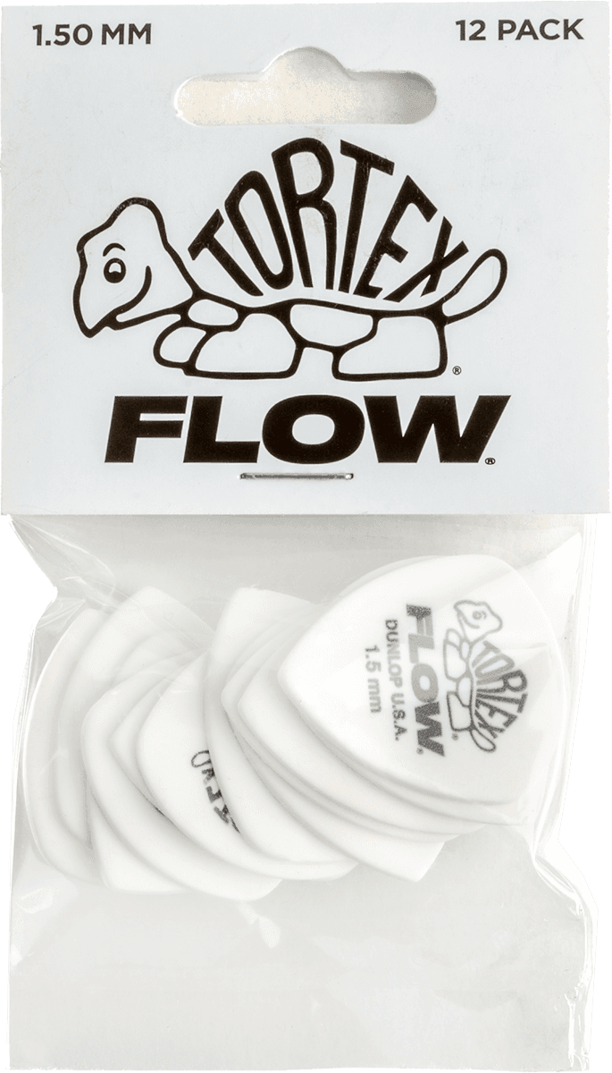 Tortex Flow Standard Picks, Player's Pack, 12 pcs., white, 1.50 mm 