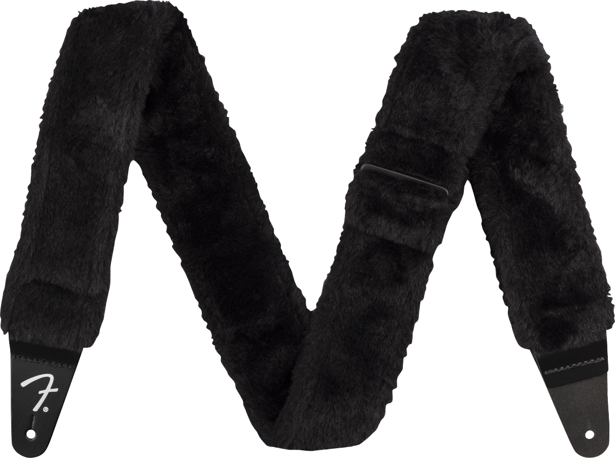 Poodle Plush Strap, Black