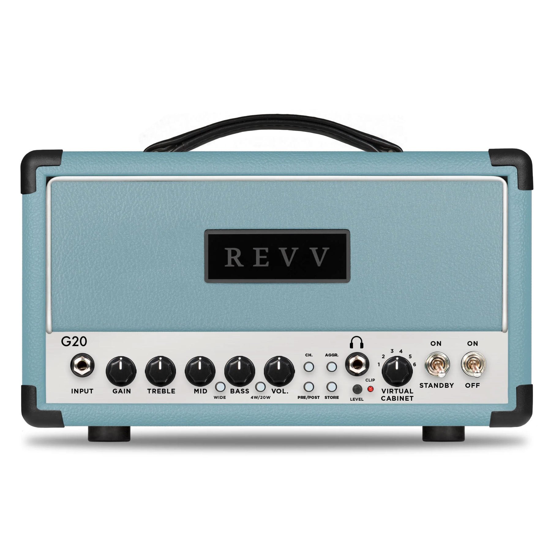 G20 Amp Head Baby Blue Bronco 20/4-Watt