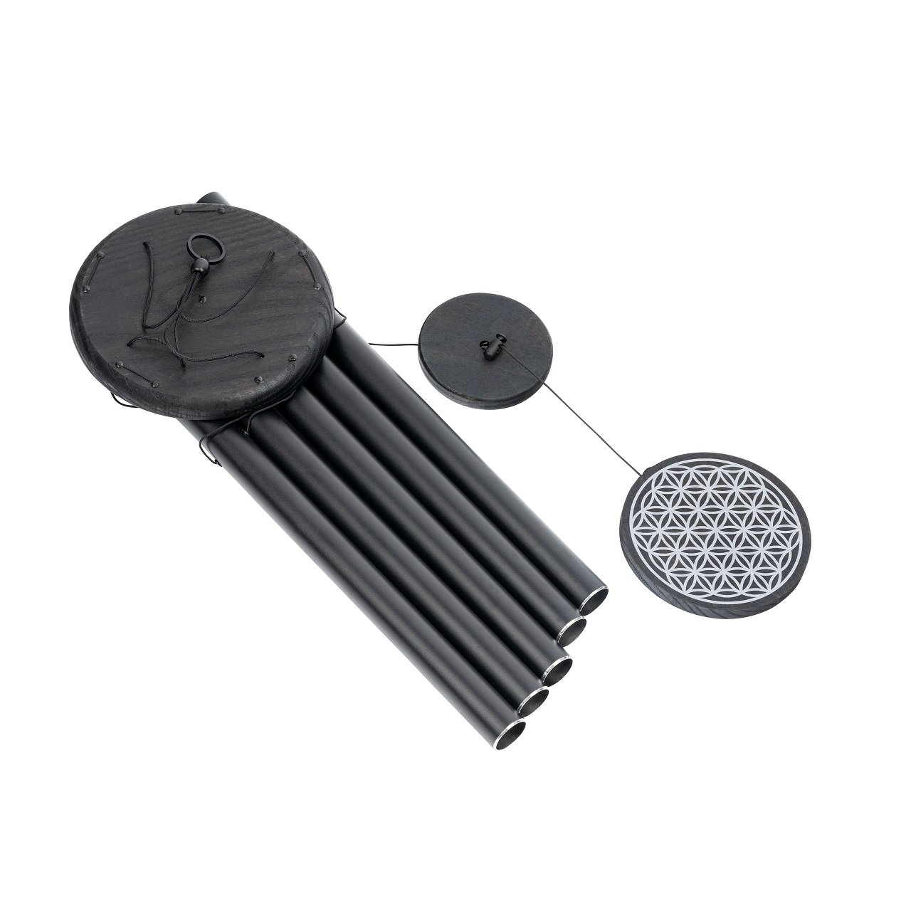 Flower of Life Meditation Chime 36" / 90 cm, Schwarz